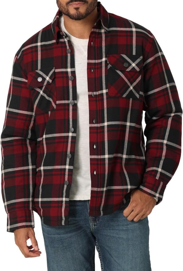 Men's Long Sleeve Sherpa Lined Shirt Jacket