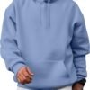 Mens Casual Cotton Hooded Collar Drawstring Hoodies Pullover Sweatshirts Casual Long Sleeve Shirts