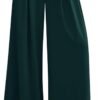 Womens Fall Wide Leg Trousers 2025 High Elastic Waist Loose Pleated Long Flowy Palazzo Work Pants with Pockets