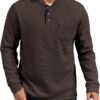 0f2022cf256543ec91c81f5f02b33162 Mens Waffle Fleece-Lined Henley Shirts Heavyweight Thermal Long Sleeve Casual Solid Pullover (S-XXL)