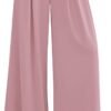 Womens Fall Wide Leg Trousers 2025 High Elastic Waist Loose Pleated Long Flowy Palazzo Work Pants with Pockets