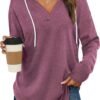 Womens Fashion Tops Hoodies for Women Pullover Oversized Sweatshirts Long SLeeve Shirts Loose Fit
