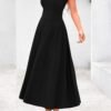 Spring Casual Dresses for Women 2025 Summer Business Work Midi Sleeveless A Line Pleated Cocktail Dress