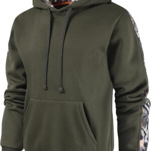 Men's Camo Outfitter Fleece Hoodie Pullover Long Sleeve Casual Sweatshirt with Pocket