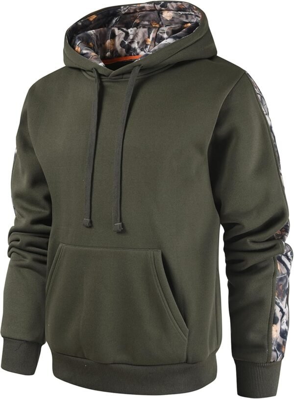 Men's Camo Outfitter Fleece Hoodie Pullover Long Sleeve Casual Sweatshirt with Pocket