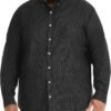 Men's Big and Tall Long-Sleeve Traveler No-Iron Button-Front Shirt