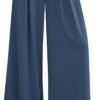 Womens Fall Wide Leg Trousers 2025 High Elastic Waist Loose Pleated Long Flowy Palazzo Work Pants with Pockets