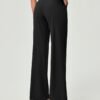Womens Dress Pants Wide Leg Pull On Stretchy Work Pants Women High Waisted Business Casual Trousers with Pockets
