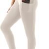 High Waisted Leggings with Pockets Women. Full Length Capri Buttery Soft Stretchy Yoga Pants