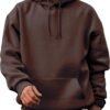 Mens Casual Cotton Hooded Collar Drawstring Hoodies Pullover Sweatshirts Casual Long Sleeve Shirts