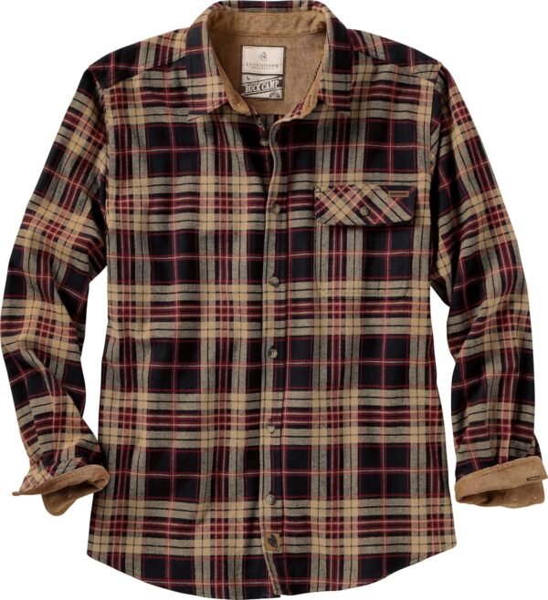 Legendary Whitetails Men's Flannel Shirt Long Sleeve Button Down 100% Cotton