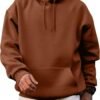 Mens Casual Cotton Hooded Collar Drawstring Hoodies Pullover Sweatshirts Casual Long Sleeve Shirts