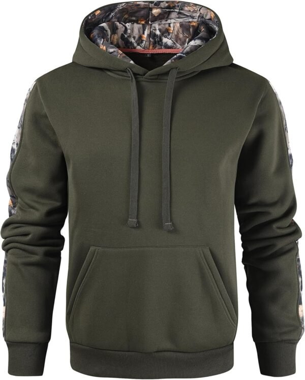 Men's Camo Outfitter Fleece Hoodie Pullover Long Sleeve Casual Sweatshirt with Pocket