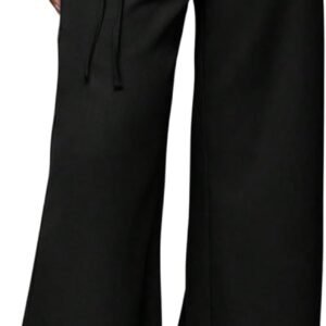 Women's Low Rise Waisted Dress Pants Wide Leg Straight Trousers Work Slacks Pants Business Casual Outfits