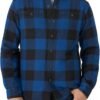 Men's Long Sleeve Sherpa Lined Shirt Jacket