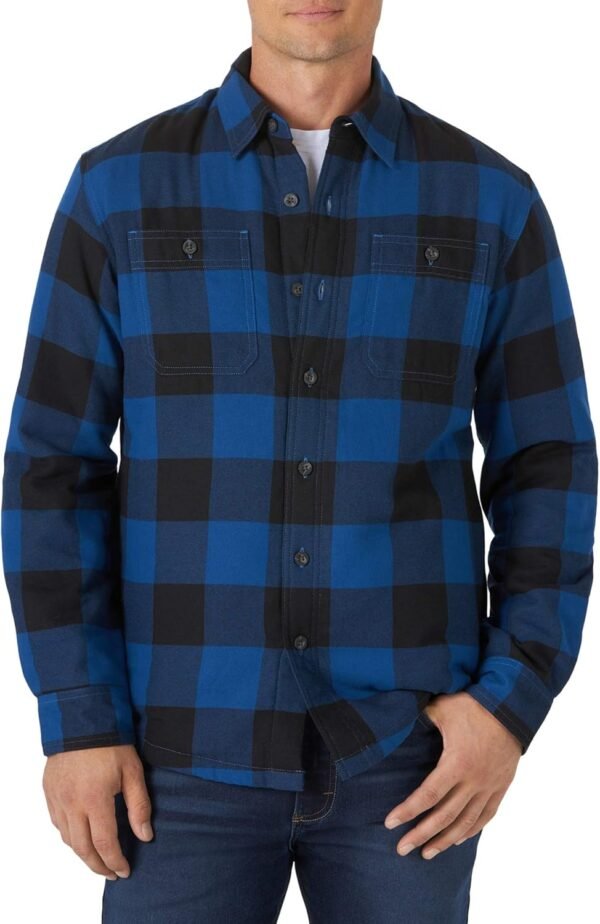 Men's Long Sleeve Sherpa Lined Shirt Jacket