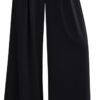 Womens Fall Wide Leg Trousers 2025 High Elastic Waist Loose Pleated Long Flowy Palazzo Work Pants with Pockets