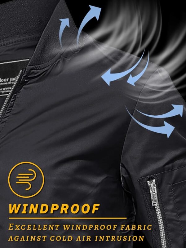 Men's Bomber Jacket Lightweight Casual Spring Fall Windbreaker Zip Up Coat with Pocket