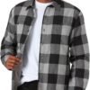 Men's Long Sleeve Sherpa Lined Shirt Jacket