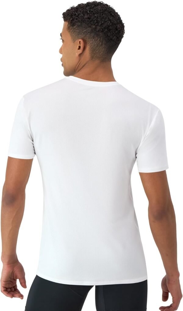 Men's Moves Breathable Mesh Back T-Shirt. X-Temp Moisture-Wicking Tee. White or Black/Grey. 3-Pack