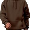 Mens Casual Cotton Hooded Collar Drawstring Hoodies Pullover Sweatshirts Casual Long Sleeve Shirts