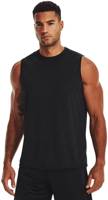 Men's Team Tech Slvls Loose Grey Short Sleeve Shirt