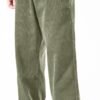 Mens Corduroy Pants Baggy Wide Leg Casual Elastic Waist Drawstring Loose Fit Sweatpants