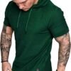 Mens Fashion Athletic Hoodies Sport Sweatshirt Solid Color Fleece Pullover