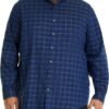 Men's Big and Tall Long-Sleeve Traveler No-Iron Button-Front Shirt