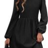 Women's Fall Sweater Dresses with Pockets Crew Neck Long Sleeve A-Line Dresses for Women 2025 Casual Winter Dresses