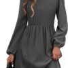 Women's Fall Sweater Dresses with Pockets Crew Neck Long Sleeve A-Line Dresses for Women 2025 Casual Winter Dresses