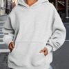 Women's Oversized Hoodies Fleece Sweatshirts Fall Fashion Pullover Sweaters Winter Clothes