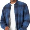 Men's Long Sleeve Sherpa Lined Shirt Jacket