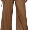 Women's Low Rise Waisted Dress Pants Wide Leg Straight Trousers Work Slacks Pants Business Casual Outfits