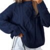 Women's Oversized Cable Knit Crewneck Sweaters